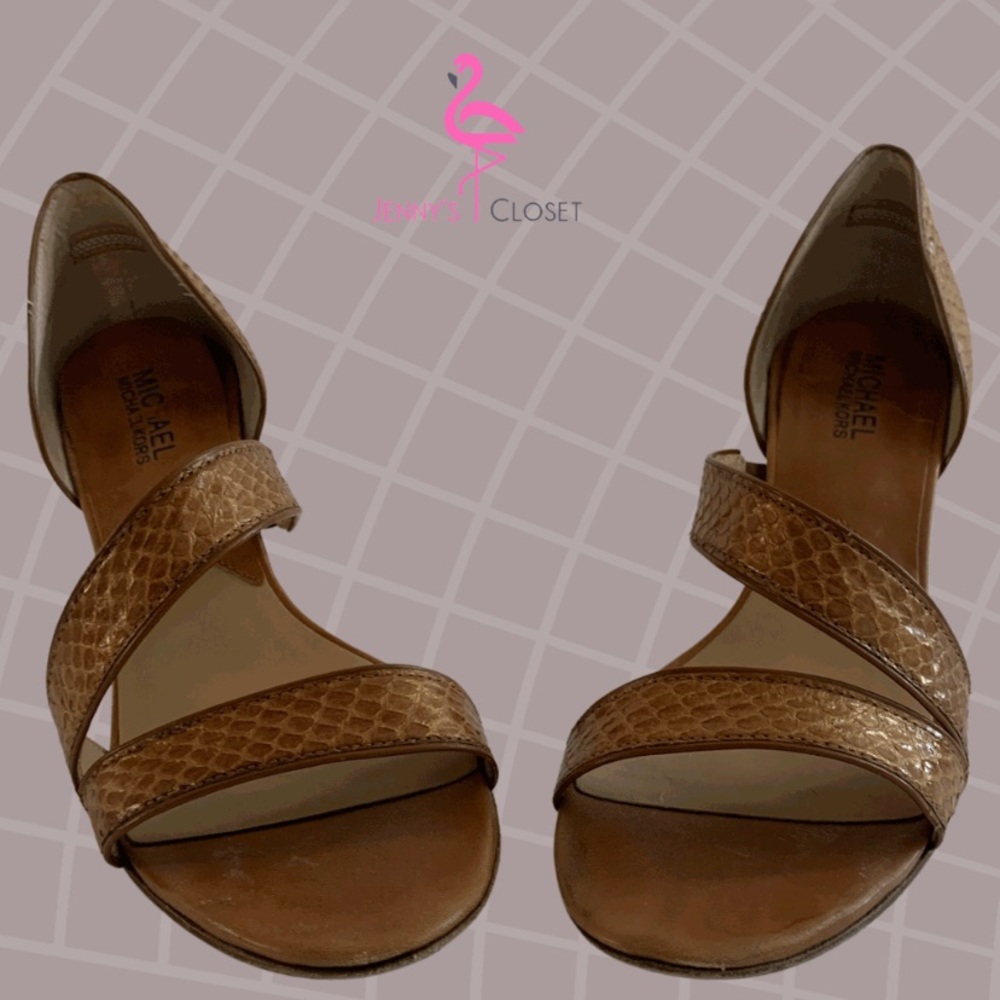 Michael, Michael Kors, Size 8M, Tan Sandal with straps